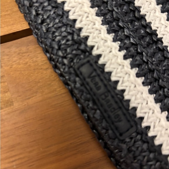 Vera Bradley Shore Enough Straw Wristlet Zip Clutch - Saliboat Design - NEW - Picture 5 of 6